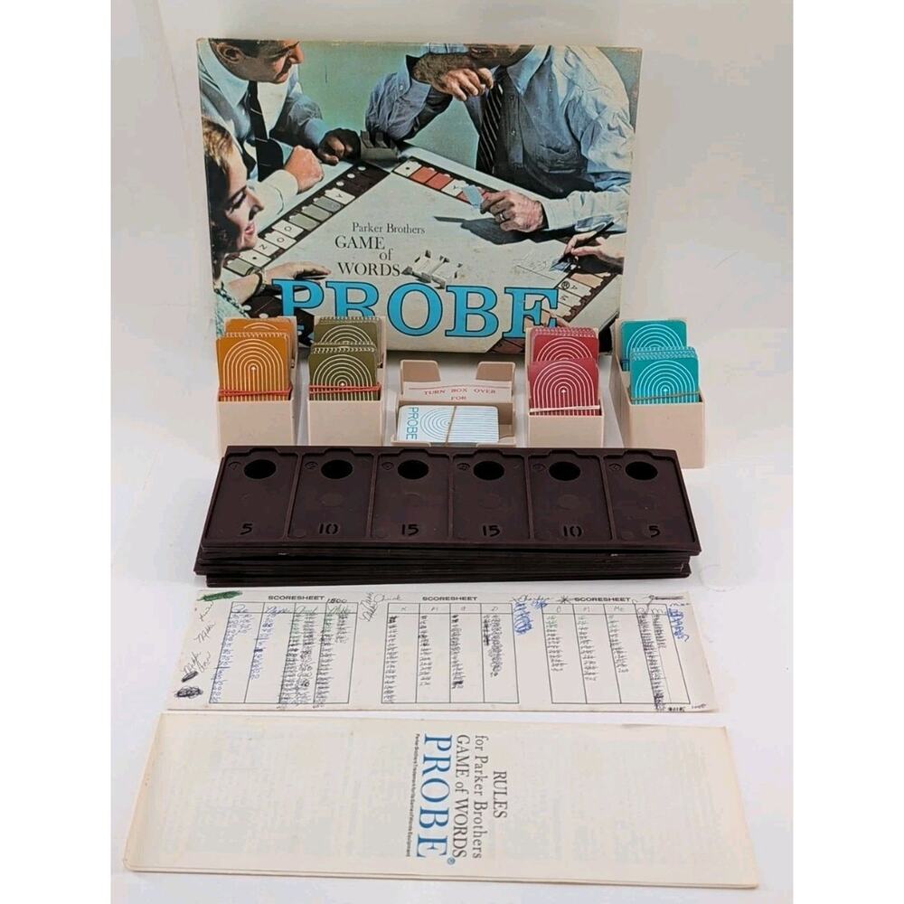 Vintage 1964 Parker Brothers Probe Game of Words Complete